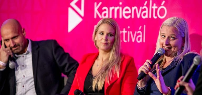 Nyári Zsolt, Nyári Fruzsina és Mollnár Judit a kapcsolatokról beszélgetnek a Női Karrierváltó Fesztiválon.