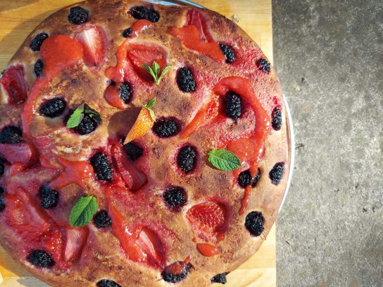 Gyümölcsös pizza.